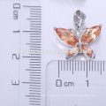 En gros de haute qualité personnalisé logo zircon pendentif mode mini papillon bijoux